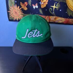 Vintage New York Jets Hat Embroidered Cap NFL Football Pro Line 90s Adjustable